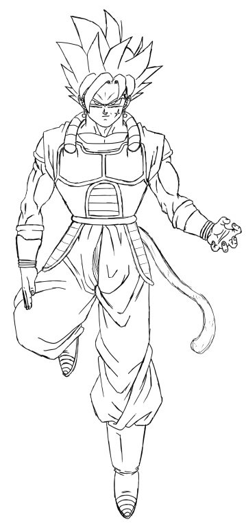 359x768 bardock vegito fusion sketch on my new drawing pad - Bardock Drawing