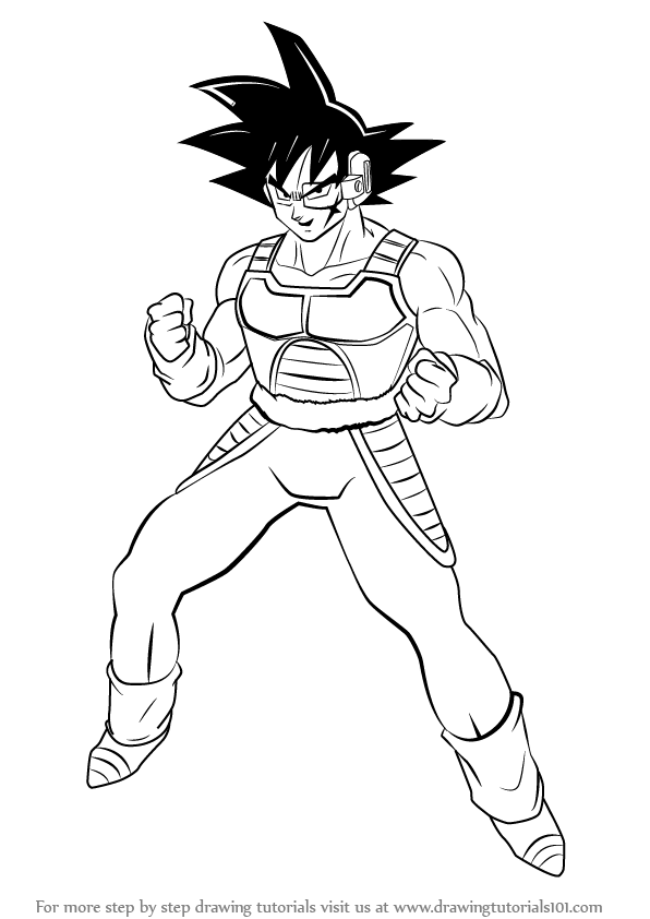 596x842 Learn How To Draw Bardock From Dragon Ball Z - Bardock Drawing