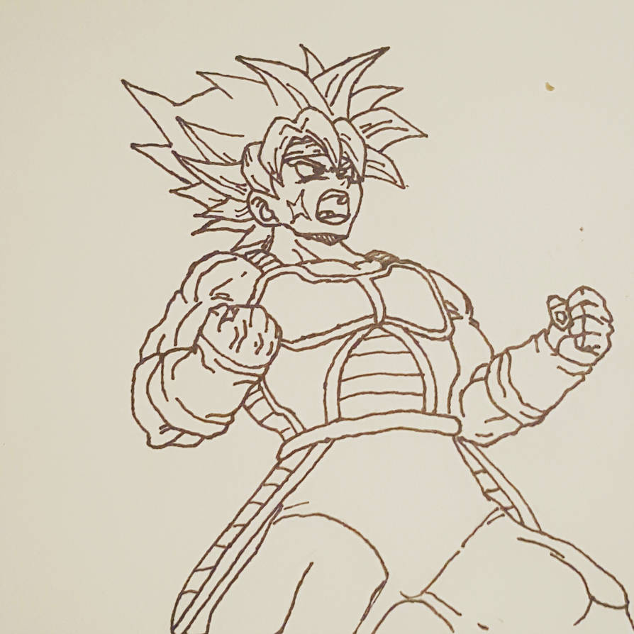 894x894 Bardock Drawing - Bardock Drawing