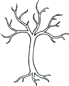 240x300 coloring bare tree clip art - Bare Tree Drawing