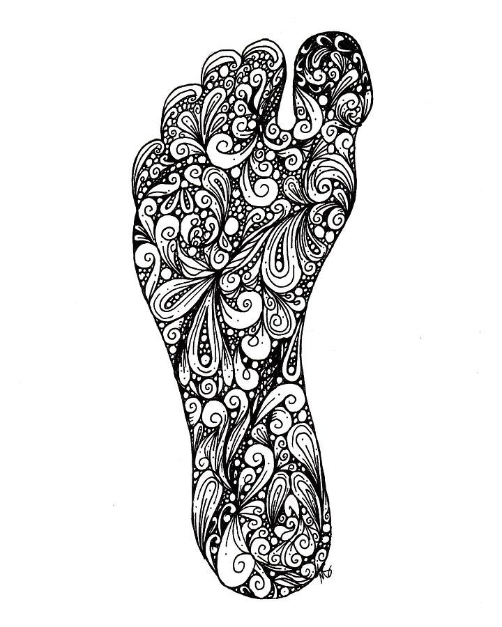 720x900 Barefoot Bliss Canvas Print Canvas Art - Barefoot Drawing