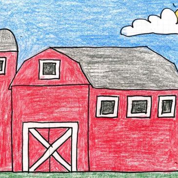 365x365 Draw A Barn Art Projects For Kids - Barn Drawing