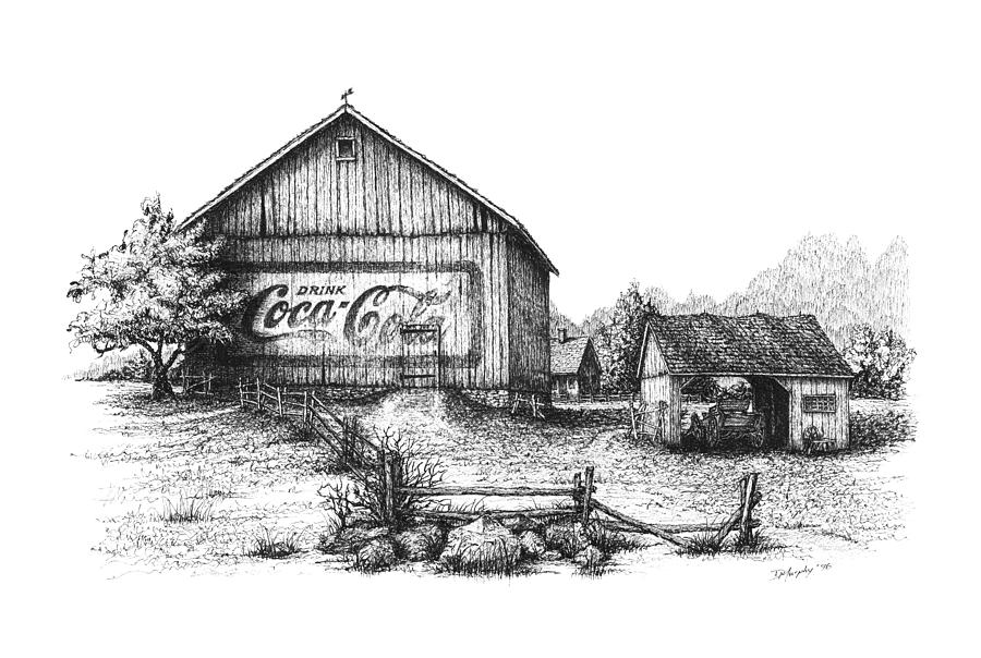 900x604 My Coke Barn Drawing - Barn Drawing