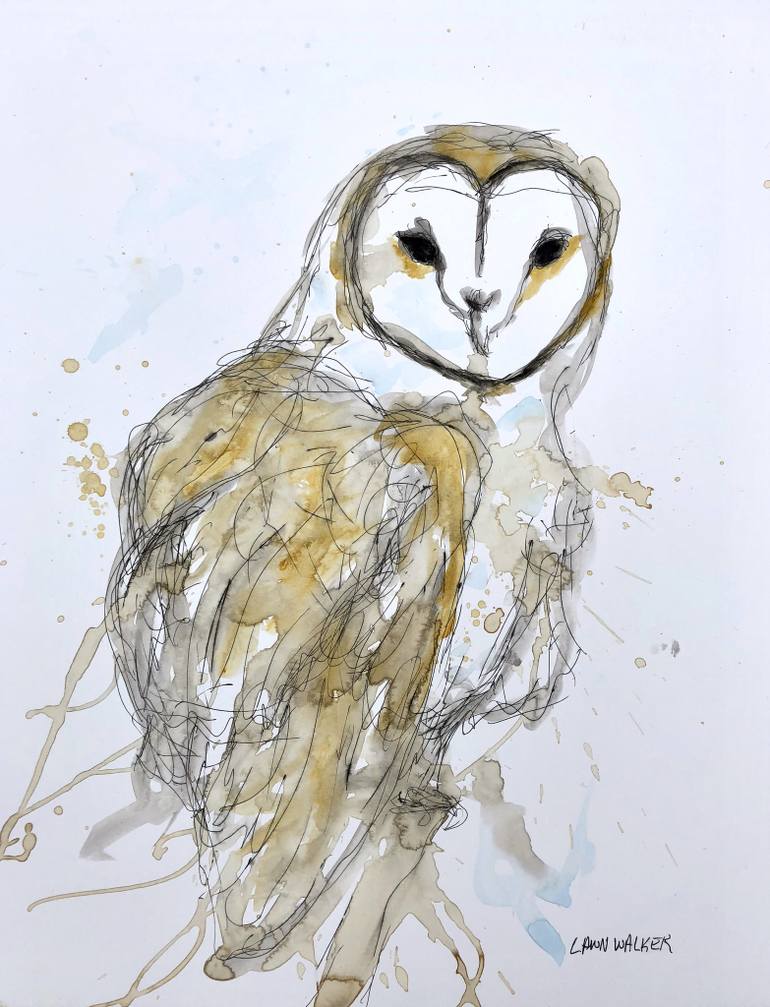 770x1007 Barn Owl Drawing - Barn Owl Drawing