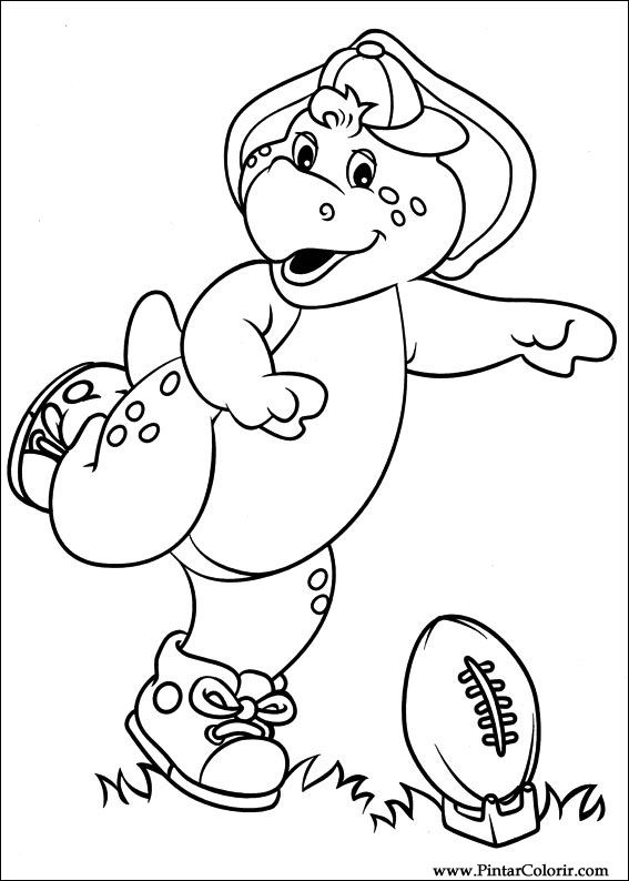 567x794 drawings to paint colour barney - Barney Drawing