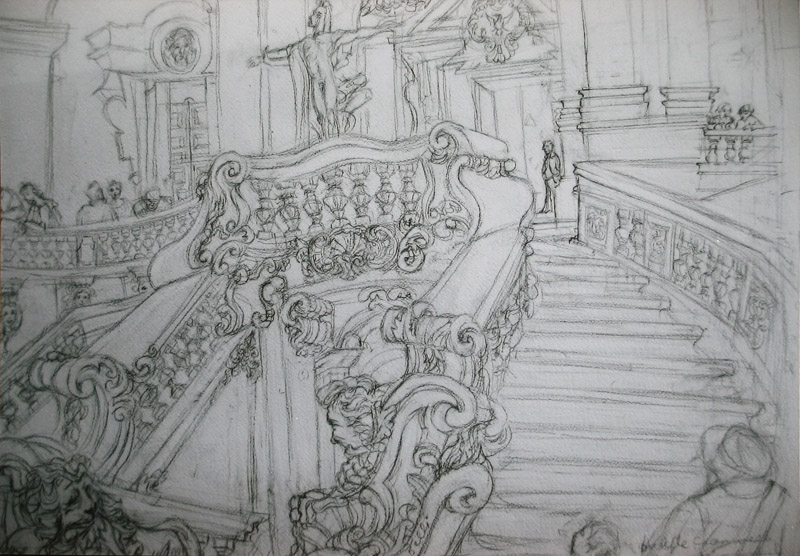 800x556 Lucille Cranwell - Baroque Architecture Drawing