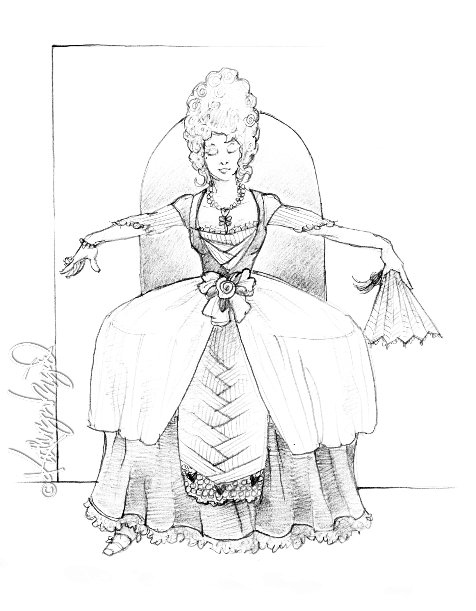 1637x2100 cherub drawing baroque for free download - Baroque Drawing