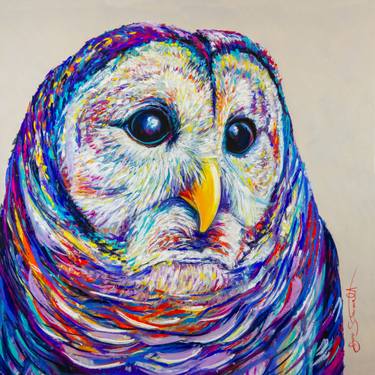 375x375 barred owl drawing - Barred Owl Drawing