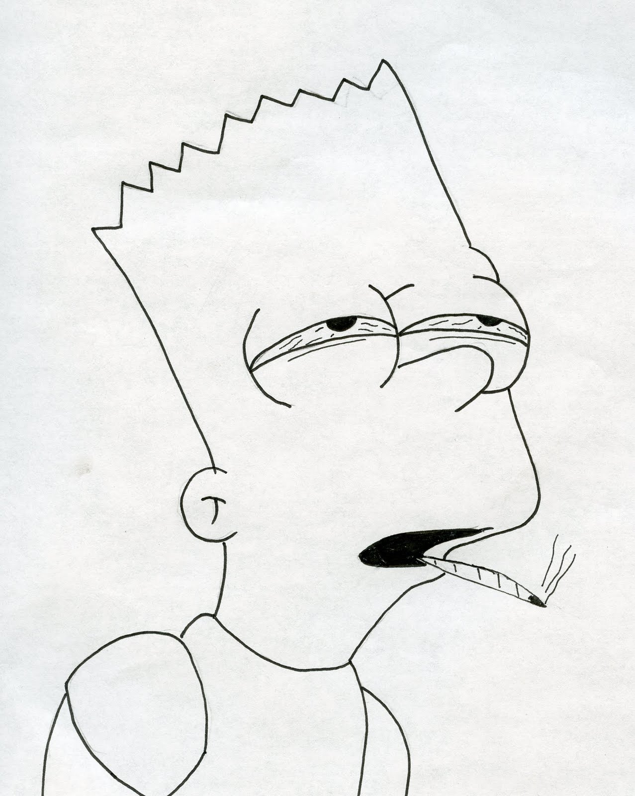 Барт симпсон рисунок карандашом