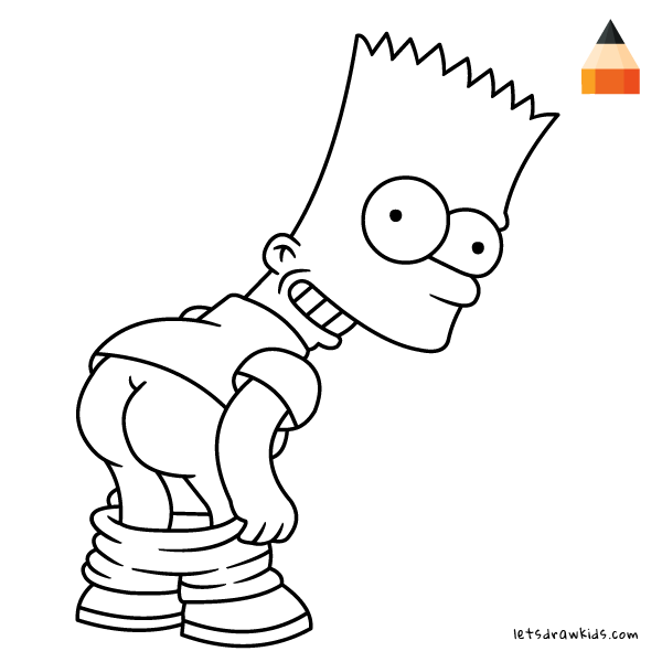 600x600 How To Draw Bart Simpson - Bart Drawing