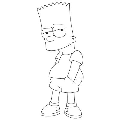 400x400 How To Draw Bart Simpson Fun Drawing Lessons For Kids Adults - Bart Drawing