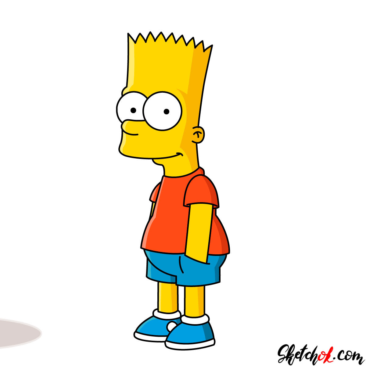 1200x1200 How To Draw Bart Simpson - Bart Drawing