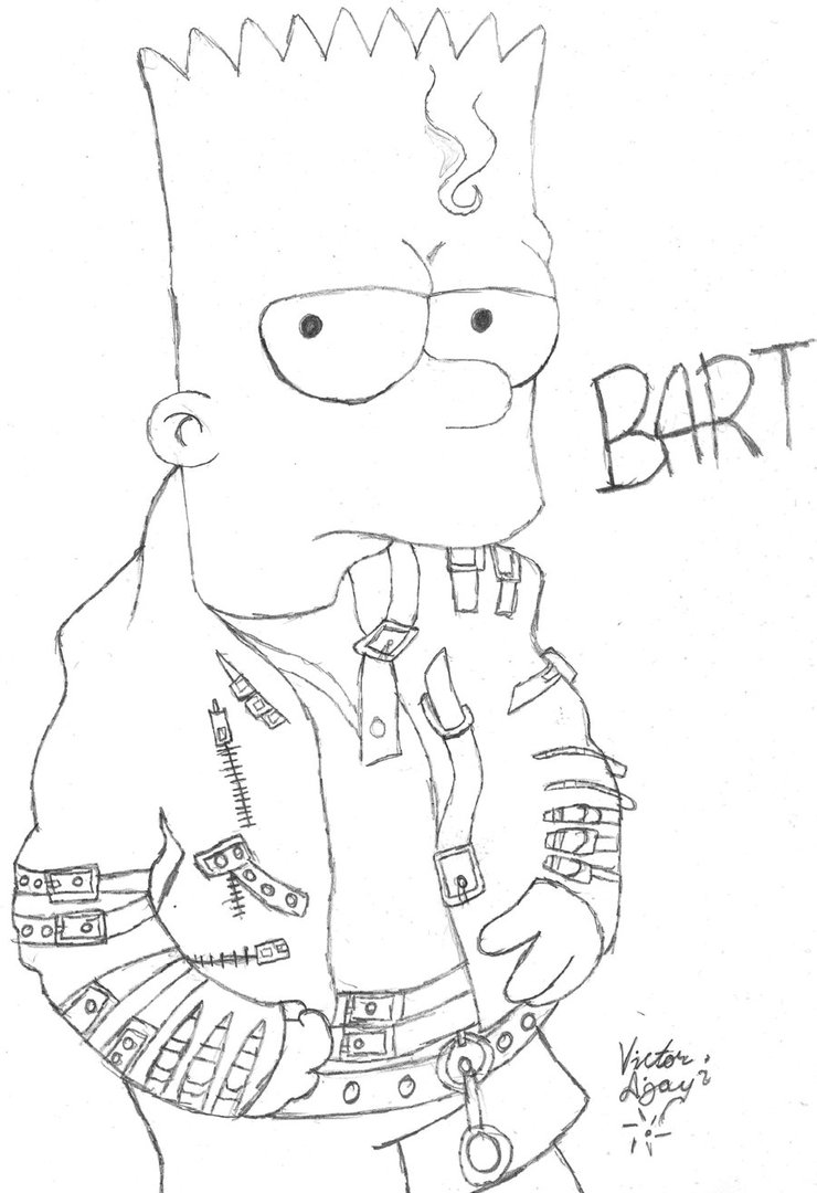 How To Draw Bart Simpson High How To Images Collection