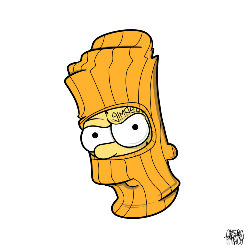 500x500 drawing, yellow, cartoon, transparent png image clipart free - Bart Simpson Drawing