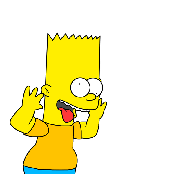 600x600 simpsons drawing to draw bart transparent png clipart free - Bart Simpson Drawing