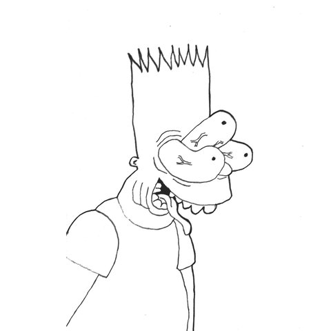 480x480 bart simpson drawing - Bart Simpson Drawing