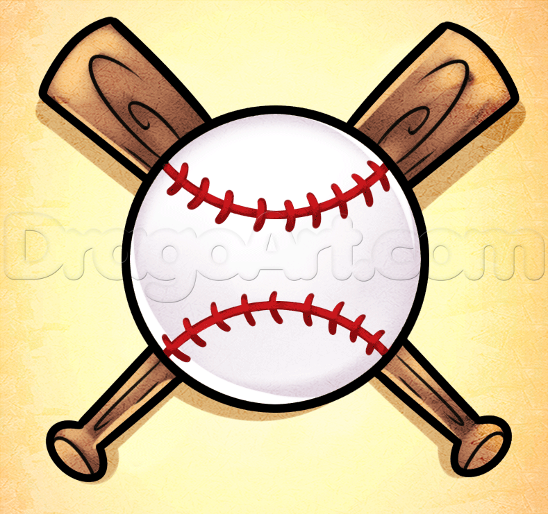 789x741 How To Draw A Bat And Ball, Step - Baseball Ball Drawing