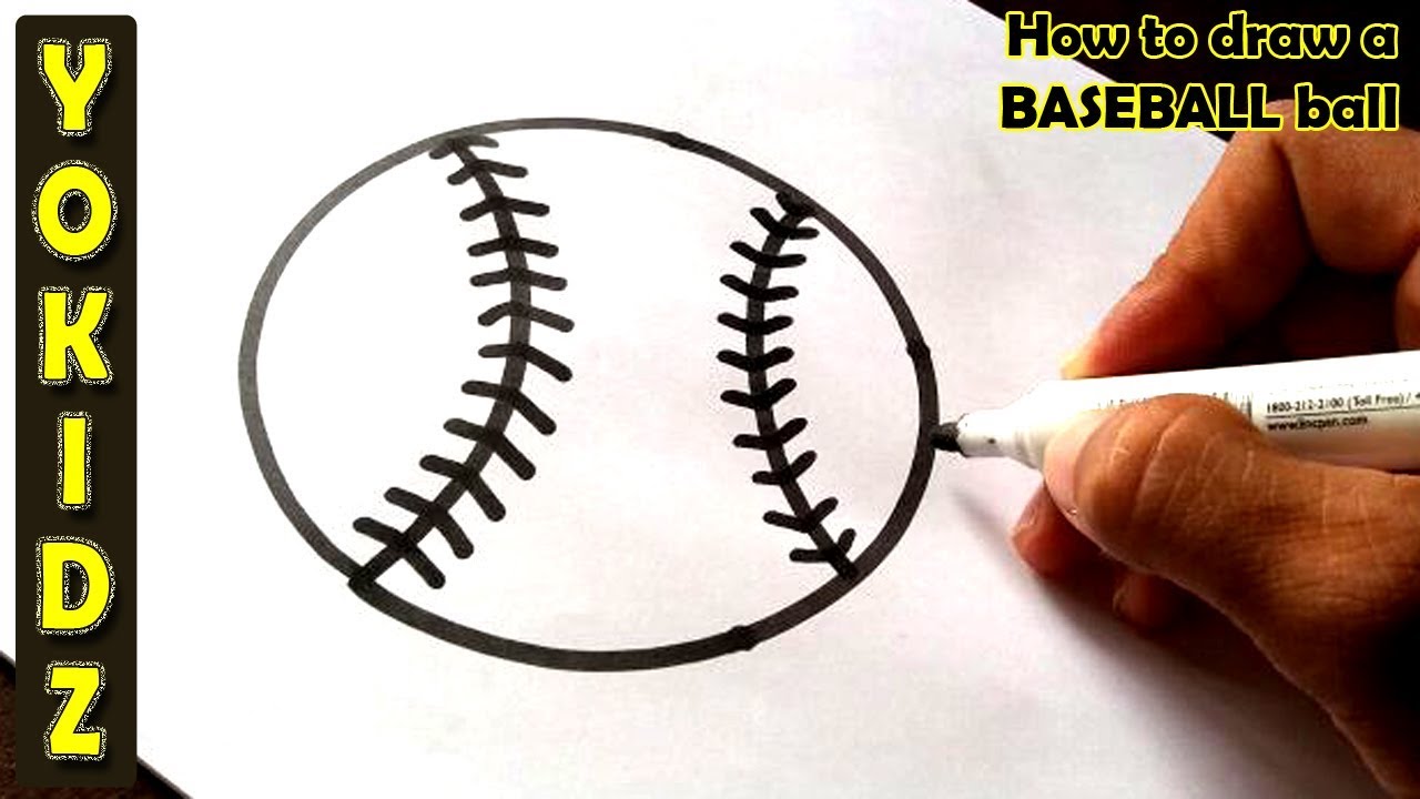 1280x720 how to draw a baseball ball - Baseball Ball Drawing