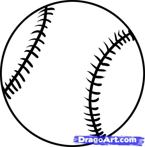 479x485 Step How To Draw Baseballs - Baseball Ball Drawing
