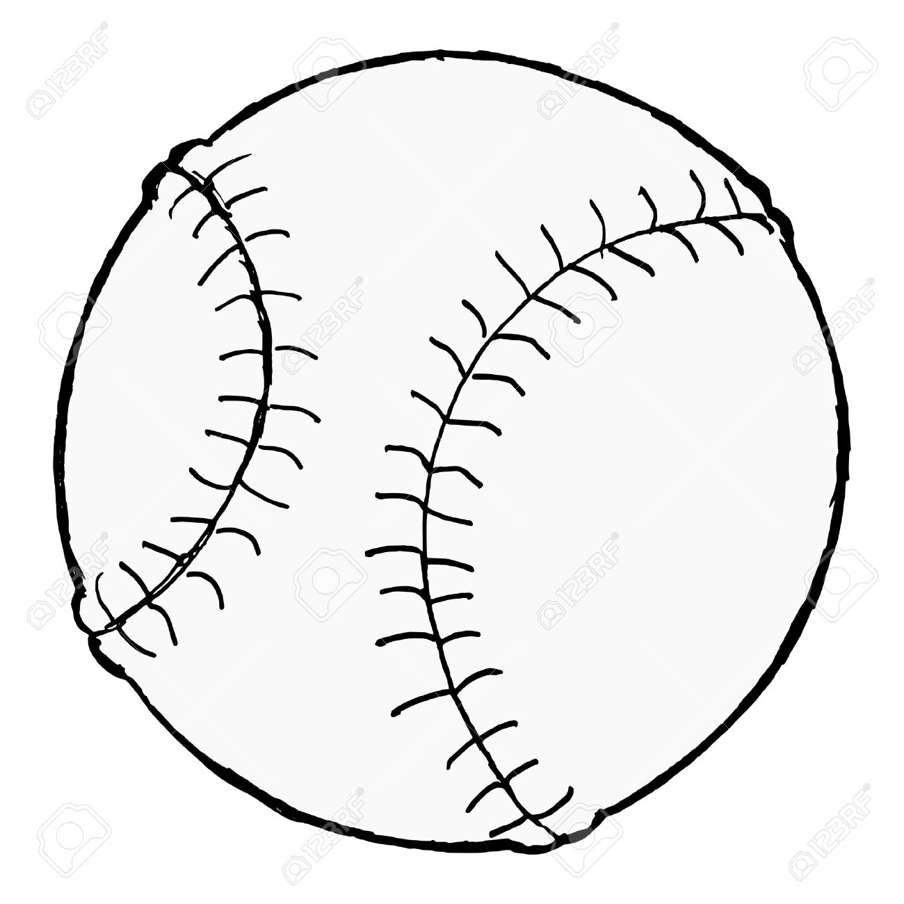 1300x1300 baseball drawing soft ball for free download - Baseball Ball Drawing