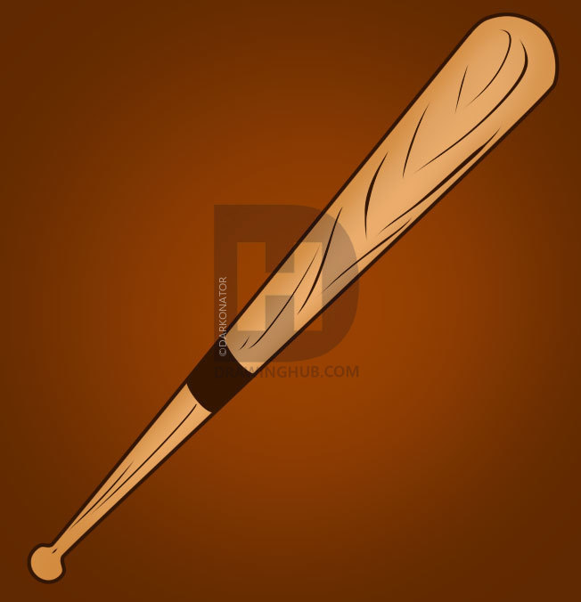 652x676 How To Draw A Baseball Bat, Step - Baseball Bat Drawing