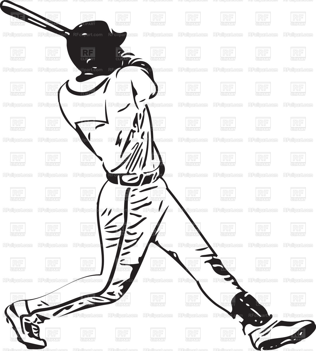 1082x1200 baseball player playing vector image of people aroastock - Baseball Drawing