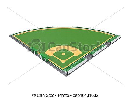 450x335 Baseball Field Isolated On White Background Render - Baseball Field Drawing