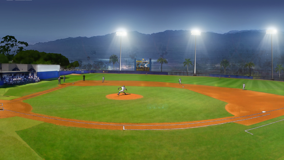 980x555 Ucsb Baseball Will Go Under The Lights Next Season Sports - Baseball Field Drawing