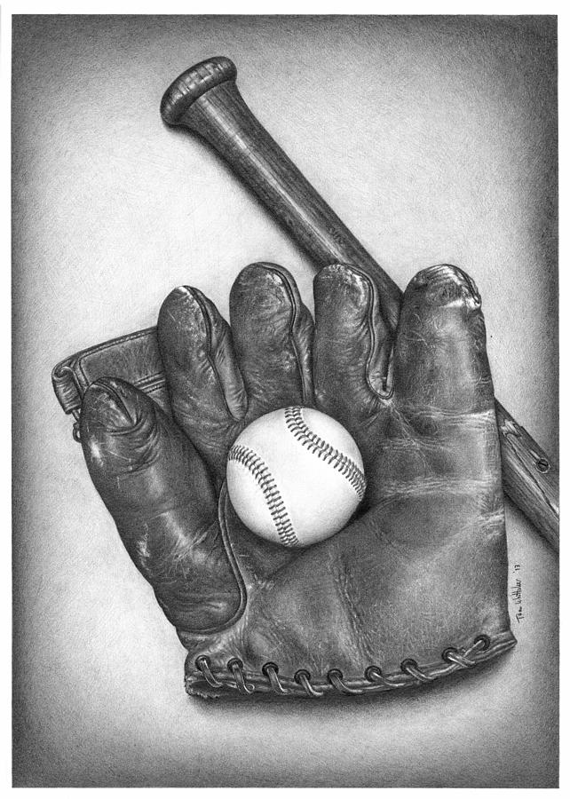 642x900 baseball glove drawing - Baseball Glove Drawing