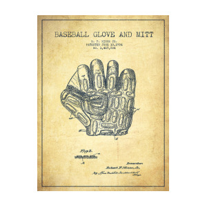 300x300 baseball glove patent drawing from drawing - Baseball Glove Drawing