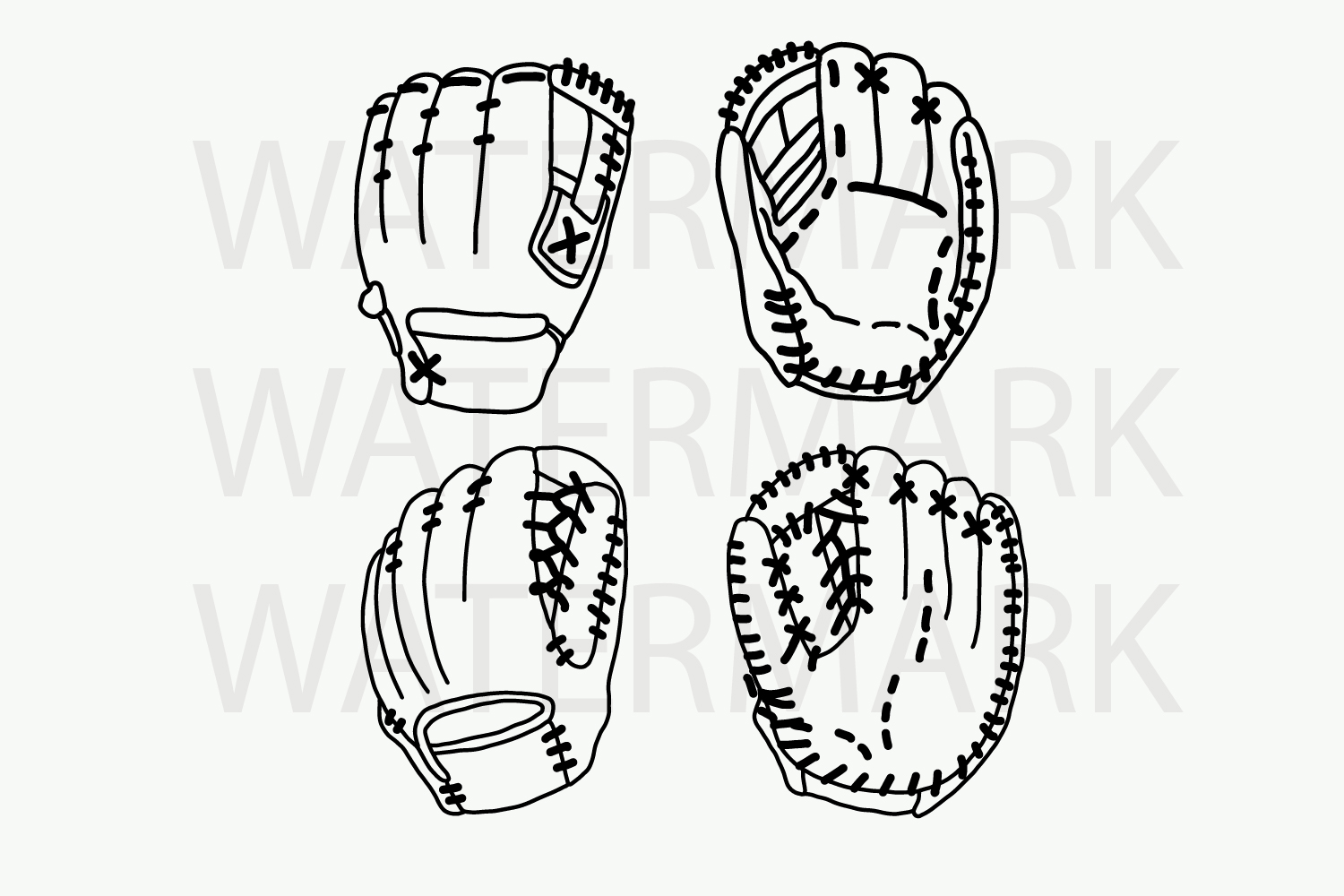 1500x1000 baseball gloves - Baseball Glove Drawing