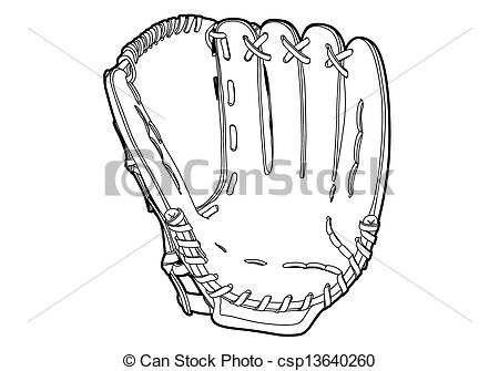 450x335 baseball glove on white background - Baseball Glove Drawing