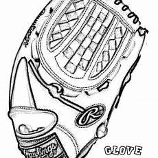 230x230 cool inspiration baseball mitt coloring - Baseball Glove Drawing