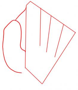 262x302 draw a baseball glove, step - Baseball Glove Drawing