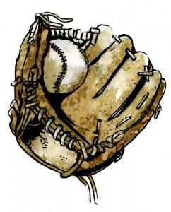 242x300 will's drawing of a baseball mitt my valentine tigers baseball - Baseball Glove Drawing