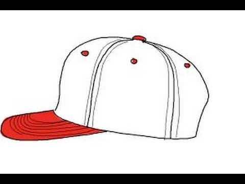 480x360 how to draw a snapback - Baseball Hat Drawing