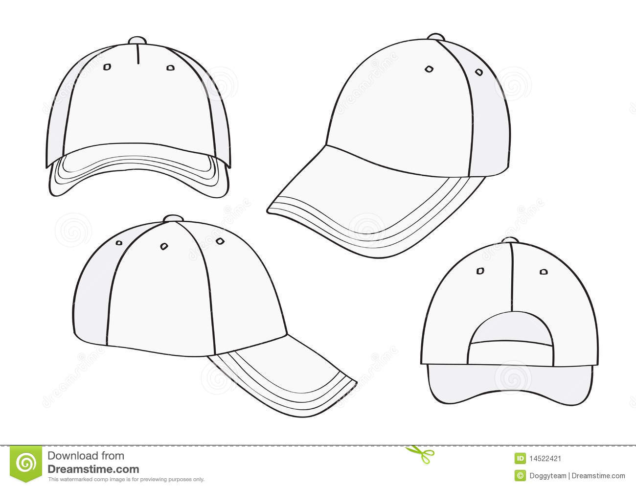 1300x999 Hat Design Templates - Baseball Hat Drawing