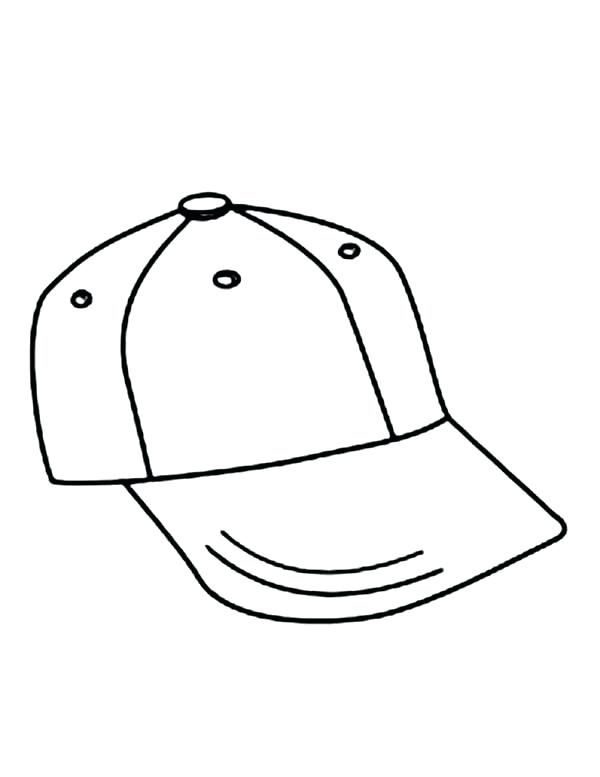 600x777 baseball cap coloring - Baseball Hat Drawing