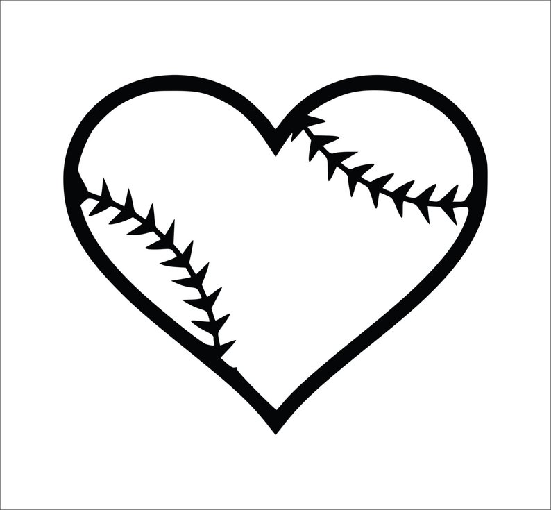 794x735 baseball heart decal softball heart decal laptop decals etsy - Baseball Helmet Drawing