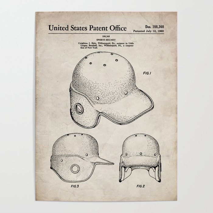 700x700 Baseball Helmet Patent - Baseball Helmet Drawing