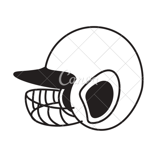 550x550 Drawing Sketch, Picture - Baseball Helmet Drawing