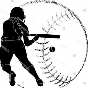 300x300 baseball player and softball player line drawing hand drawn vector - Baseball Line Drawing