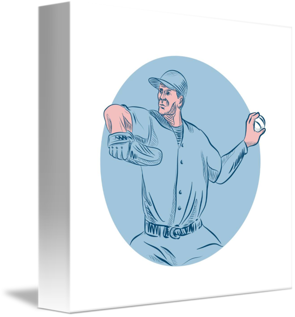 606x650 baseball pitcher throwing ball circle drawing - Baseball Pitcher Drawing