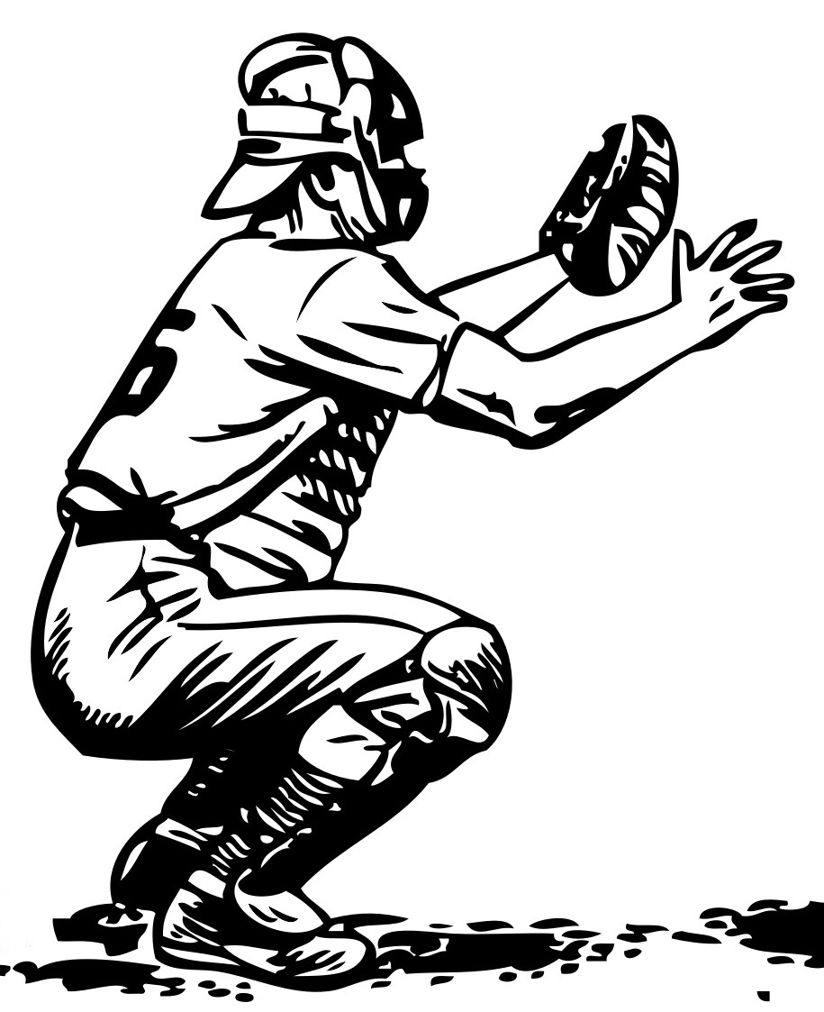 915x1123 catcher baseball pitcher transparent png clipart free download - Baseball Pitcher Drawing