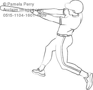 300x292 Acclaim Images - Baseball Player Drawing