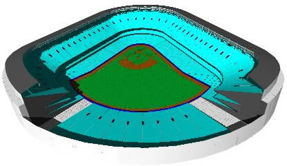 416x241 base ball stadium dwg model for autocad designs cad - Baseball Stadium Drawing