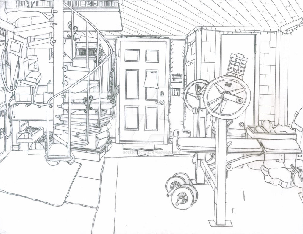 1018x785 basement observational drawing - Basement Drawing