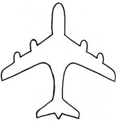 236x243 Simple Airplane Clipart - Basic Airplane Drawing