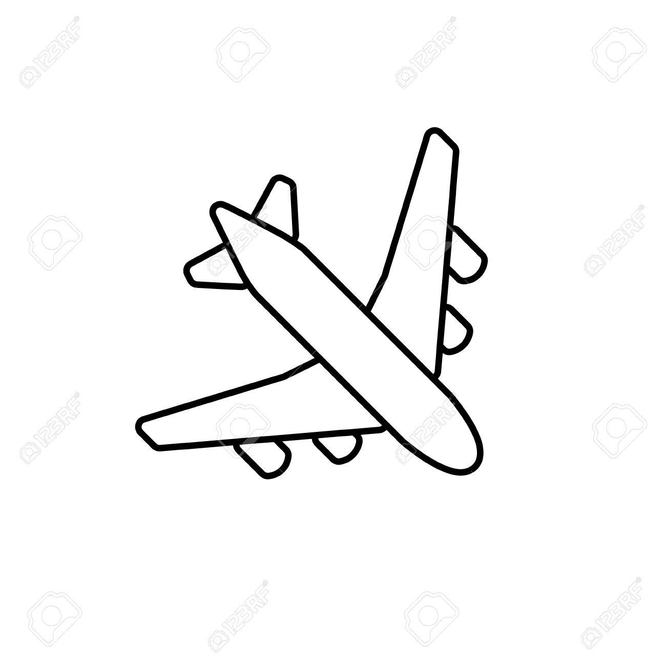 1300x1300 Airplane Drawing Simple For Free Download - Basic Airplane Drawing