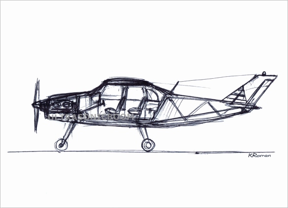 585x423 Aircraft Drawing New Best Airplane Drawings To Download - Basic Airplane Drawing